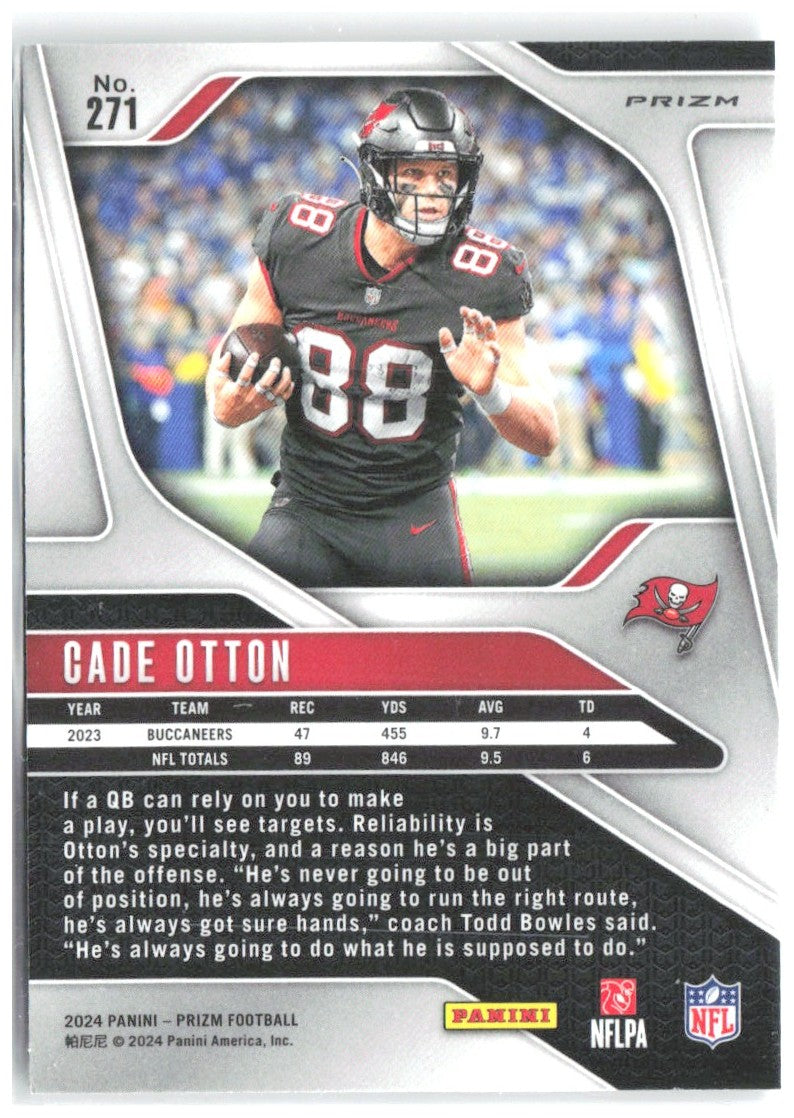Cade Otton Panini Prizm - Silver 271 2024 Tampa Bay Buccaneers