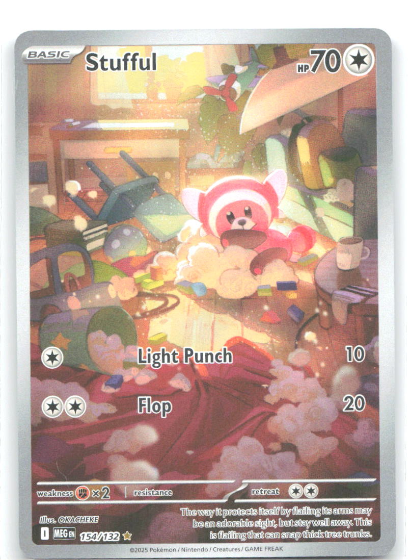 Stufful Holo Illustration Rare ME01: Mega Evolution 154/132 NM OKACHEKE