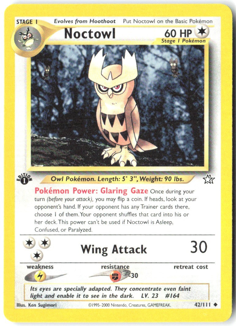 Noctowl 1st Edition Uncommon Neo Genesis 042/111 NM Ken Sugimori