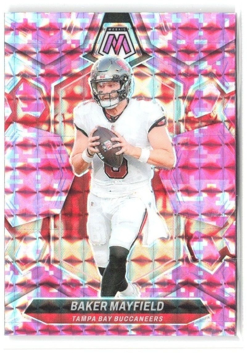 Baker Mayfield Panini Mosaic - Mosaic Camo Pink 204 2024 Tampa Bay Buccaneers