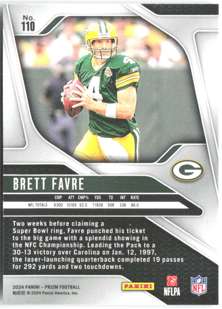 Brett Favre Base Panini Prizm 110 NM