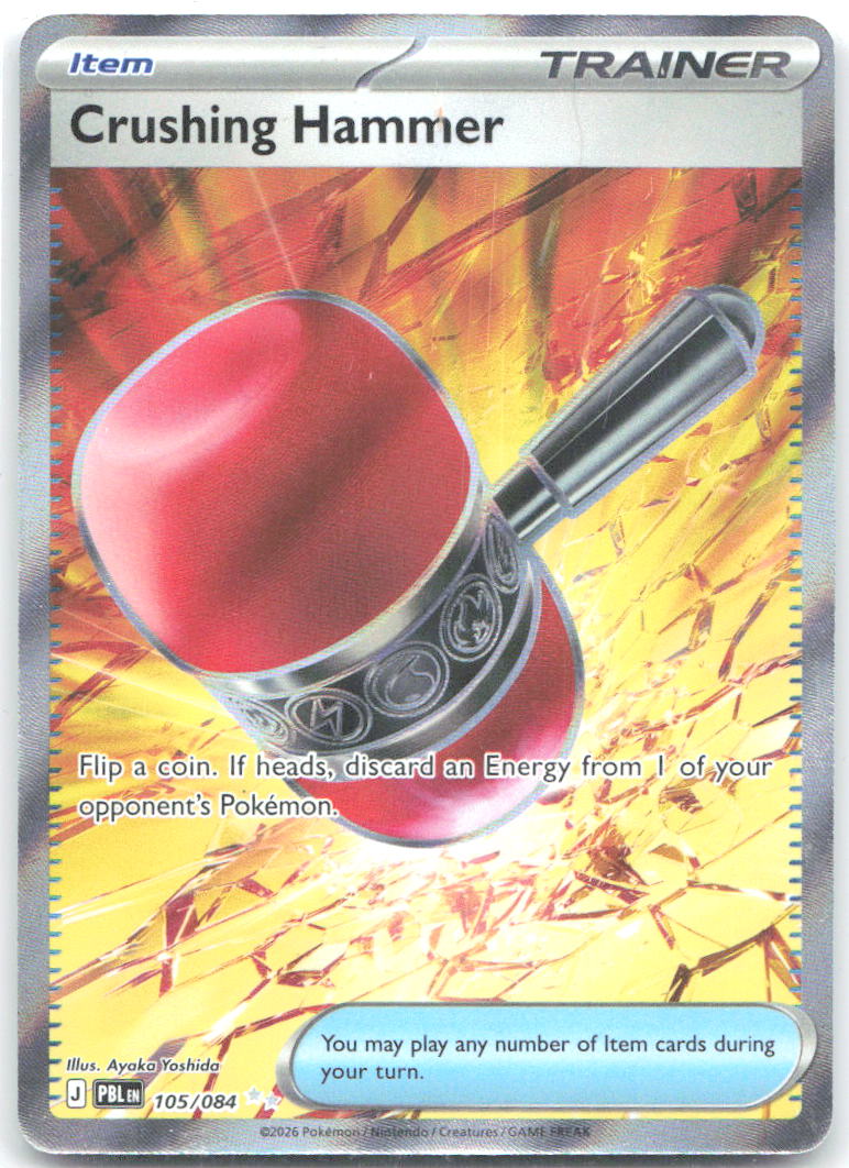Crushing Hammer Holo Ultra Rare ME05: Pitch Black 105/084 NM Ayaka Yoshida