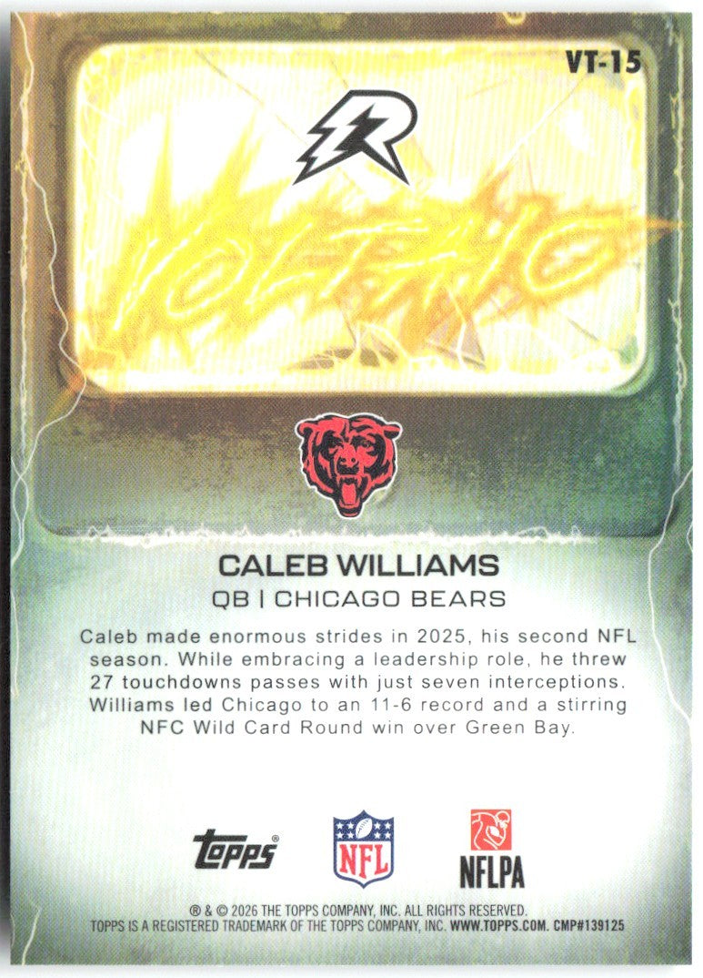 Caleb Williams Topps Resurgence - Voltaic VT-15 2025 Chicago Bears