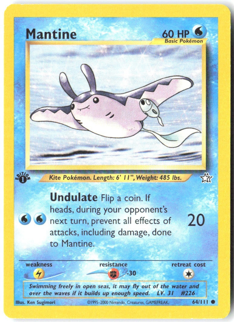 Mantine 1st Edition Common Neo Genesis 064/111 NM Ken Sugimori