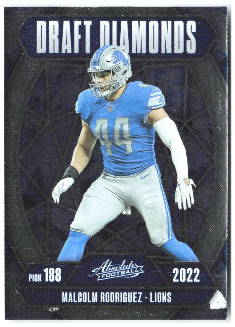 Malcolm Rodriguez Panini Absolute - Draft Diamonds DD-MRZ 2025 Detroit Lions