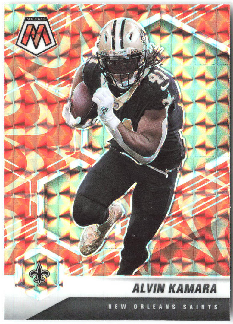 Alvin Kamara Prizm Reactive Orange Panini Mosaic - Prizm Reactive Orange 146 NM