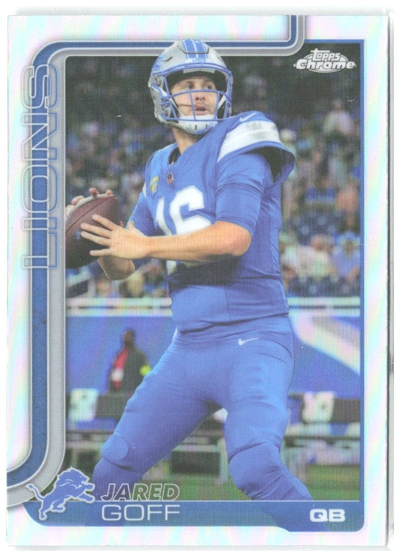 Jared Goff Topps Chrome - Refractor 102 2025 Detroit Lions