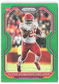 Clyde Edwards-Helaire Panini Prizm - Prizm Green 328 2020 Kansas City Chiefs
