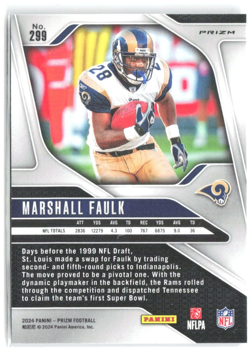 Marshall Faulk Panini Prizm - Silver 299 2024 St. Louis Rams