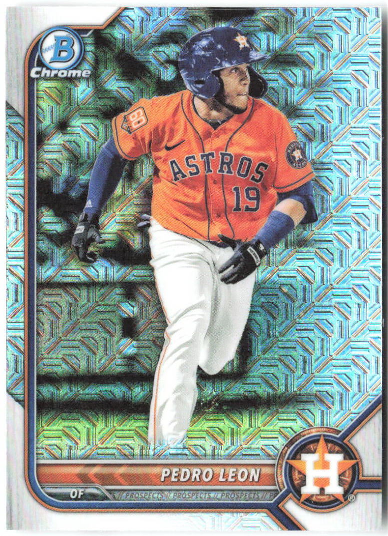 Pedro Leon Bowman - Chrome Prospects Mojo Refractors BCP-115 2022 Houston Astros