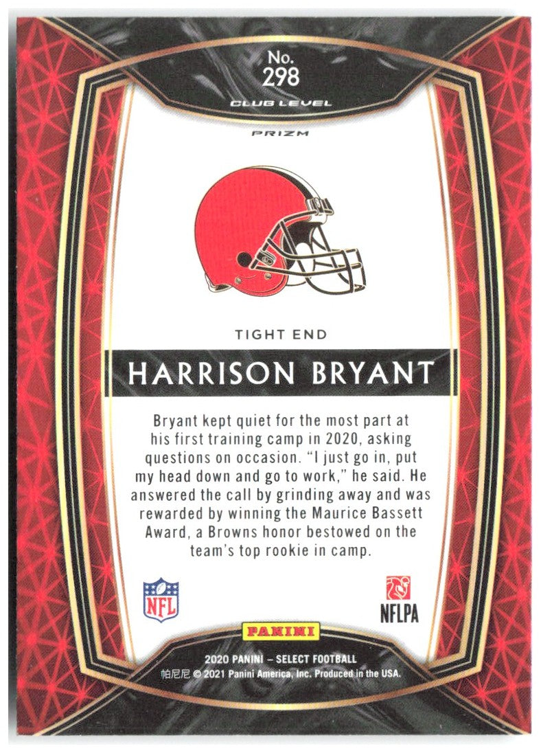 Harrison Bryant Panini Select - Silver Prizm 298 2020 Cleveland Browns