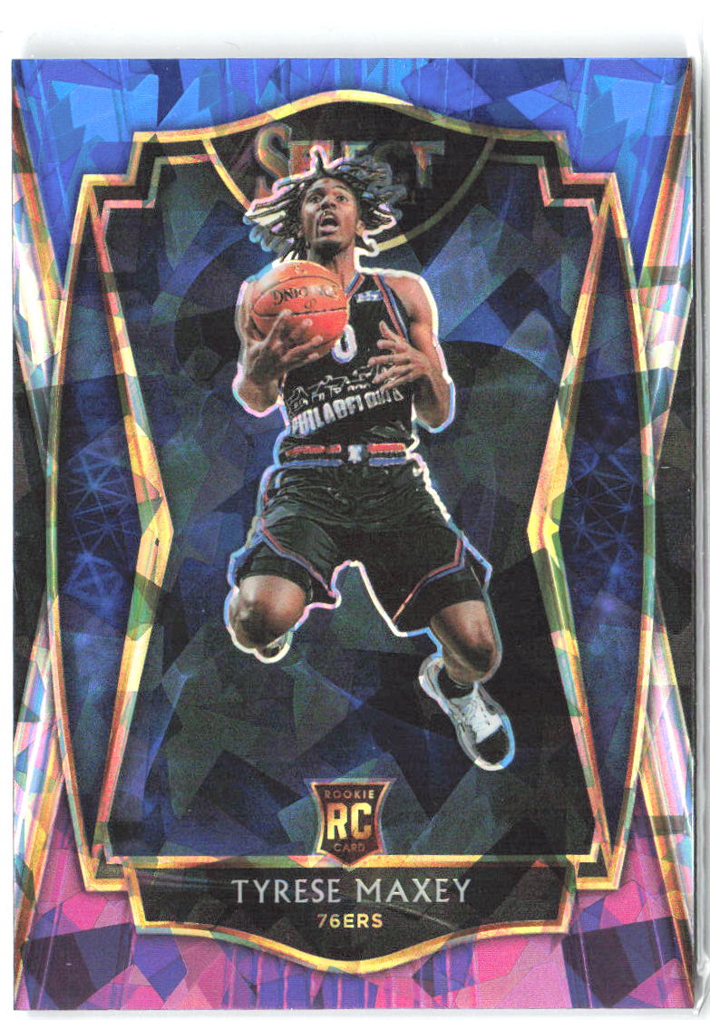 Tyrese Maxey Select Blue White Purple Cracked Ice 174 2020-21 Philadelphia 76ers