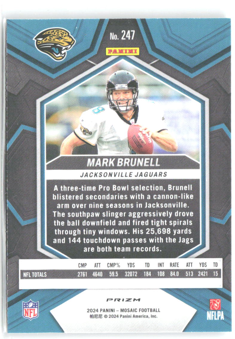 Mark Brunell Panini Mosaic - Silver 247 2024 Jacksonville Jaguars