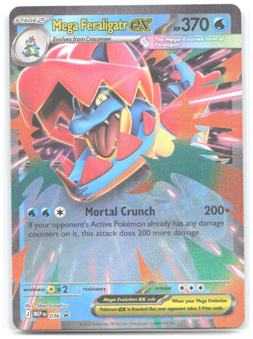 Mega Feraligatr ex Holo Promo Jumbo Cards 036 NM 5ban Graphics