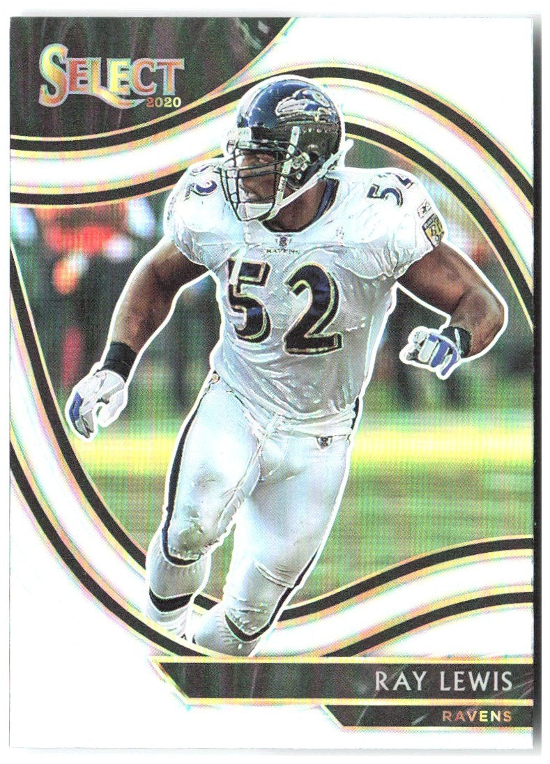 Ray Lewis Panini Select - Silver Prizm 318 2020 Baltimore Ravens