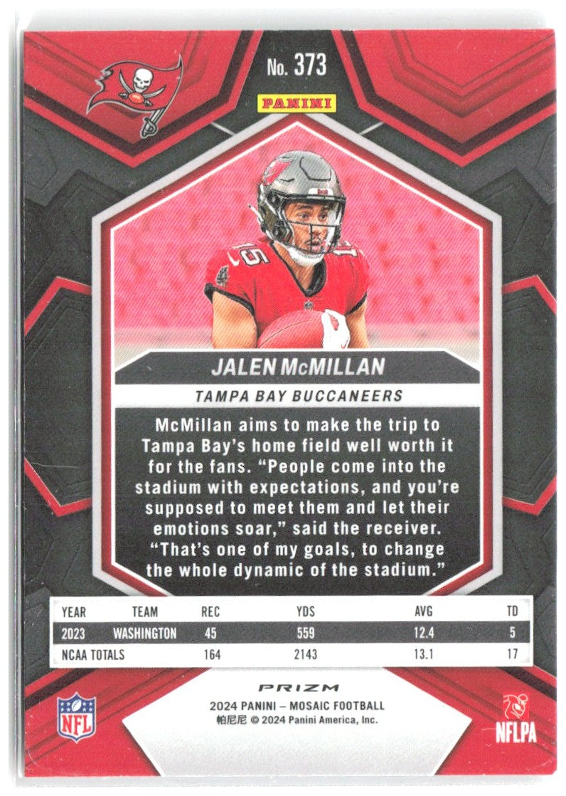 Jalen McMillan Panini Mosaic - Mosaic 373 2024 Tampa Bay Buccaneers