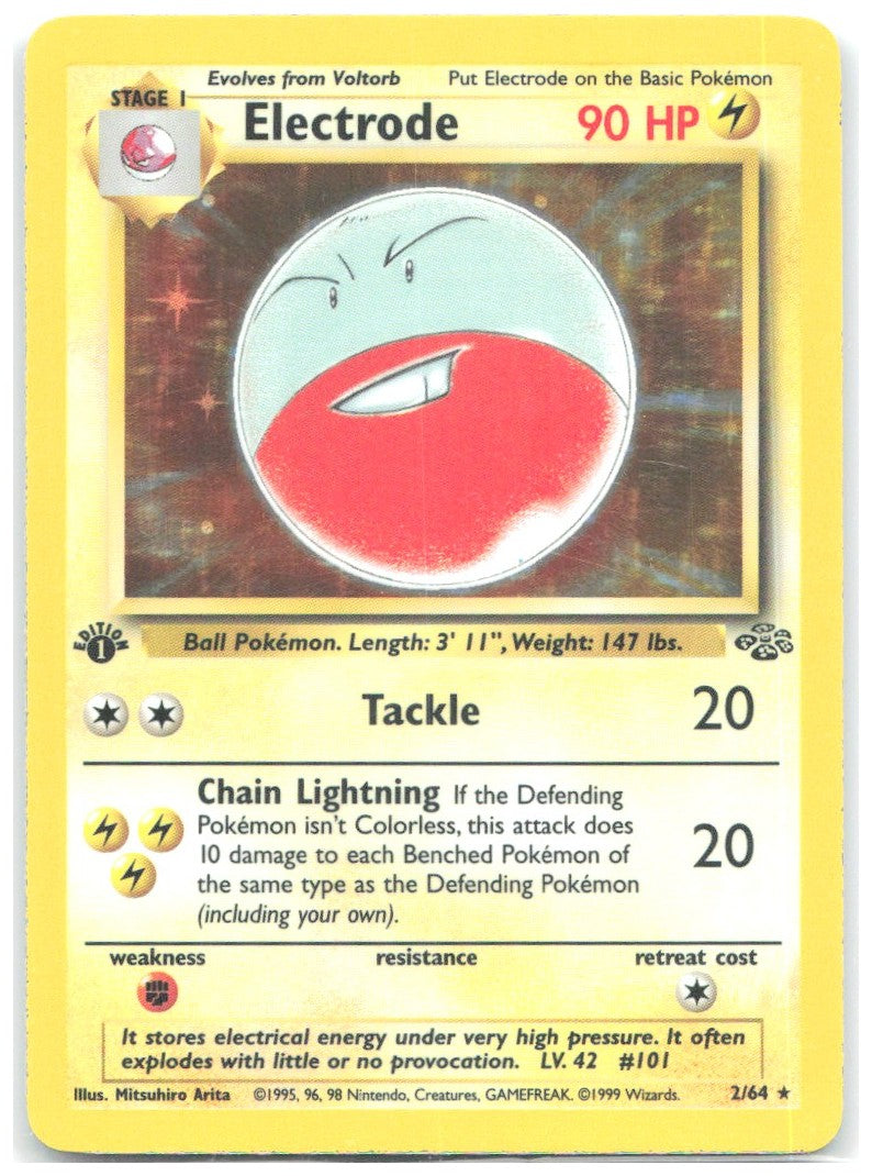 Electrode 2 1st Edition Holo Rare Jungle 02/64 NM Mitsuhiro Arita
