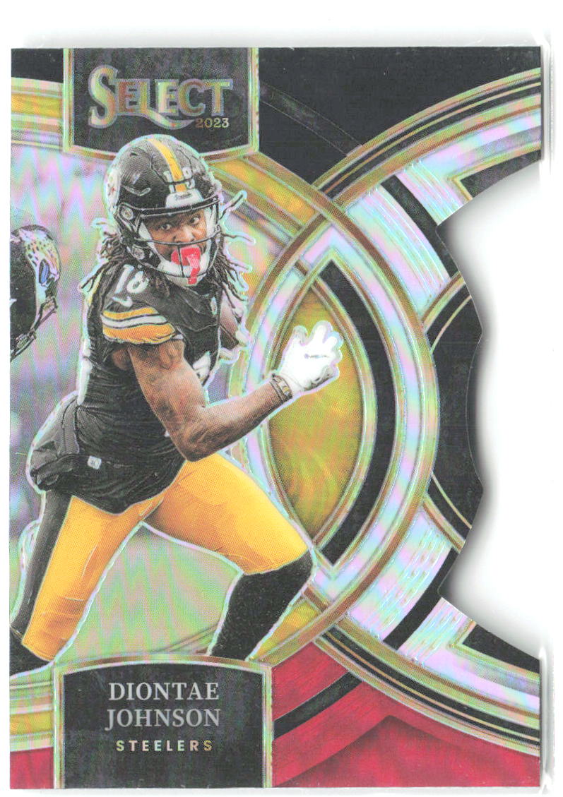 Diontae Johnson Select - Black and Red Prizms Die Cuts 124 2023 Steelers