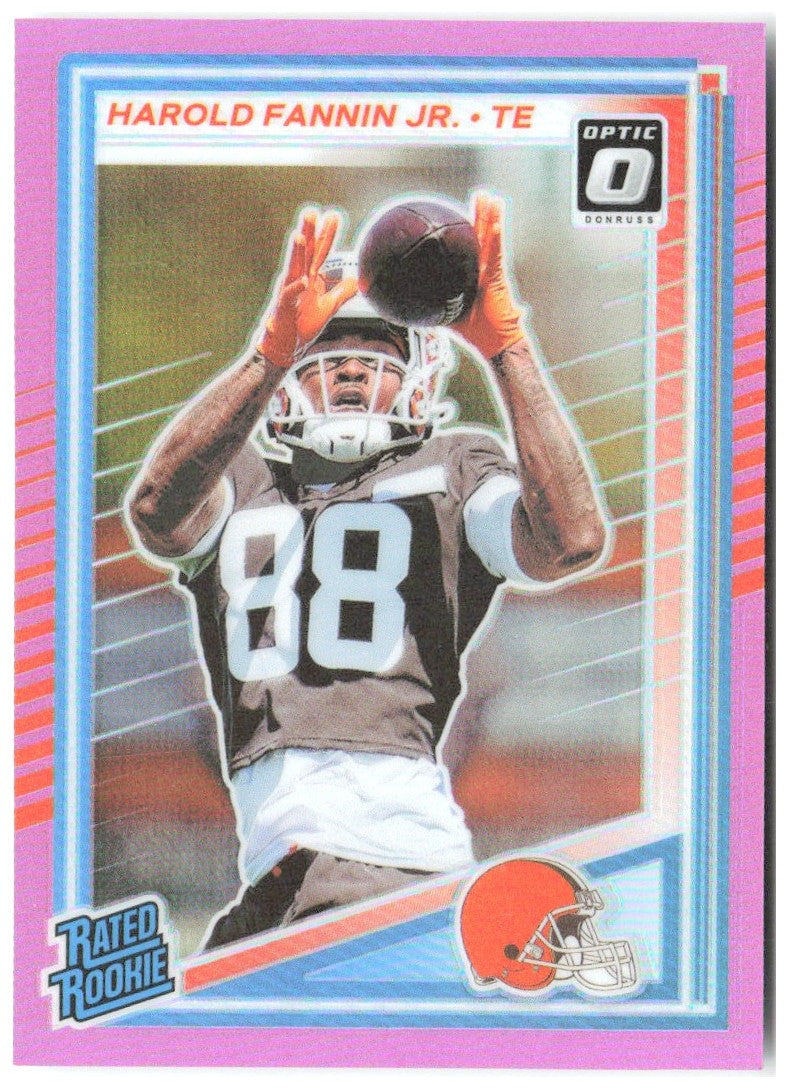 Harold Fannin Jr. Donruss - Optic Rated Rookies Pink 373 2025 Cleveland Browns