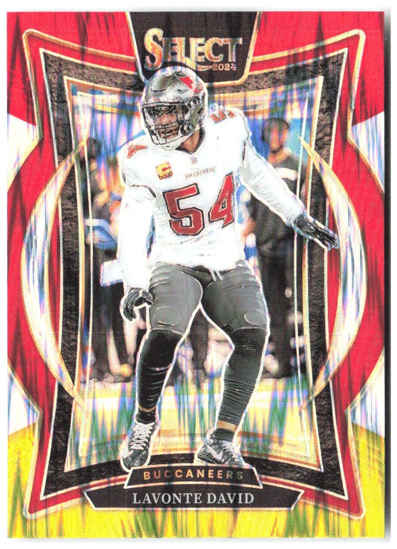 Lavonte David Select - Red & Yellow Prizm Shock 79 2024 Tampa Bay Buccaneers