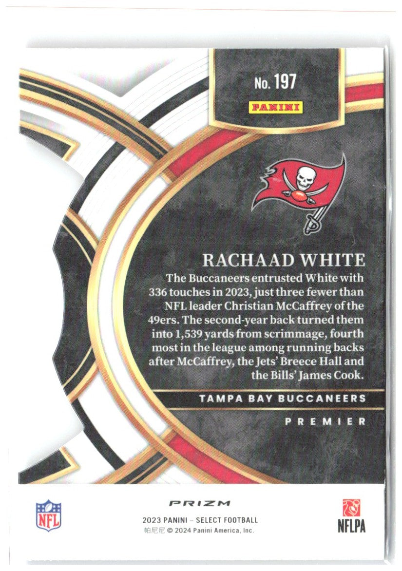 Rachaad White Select Red and Blue Prizms Die Cuts 197 2023 Tampa Bay Buccaneers