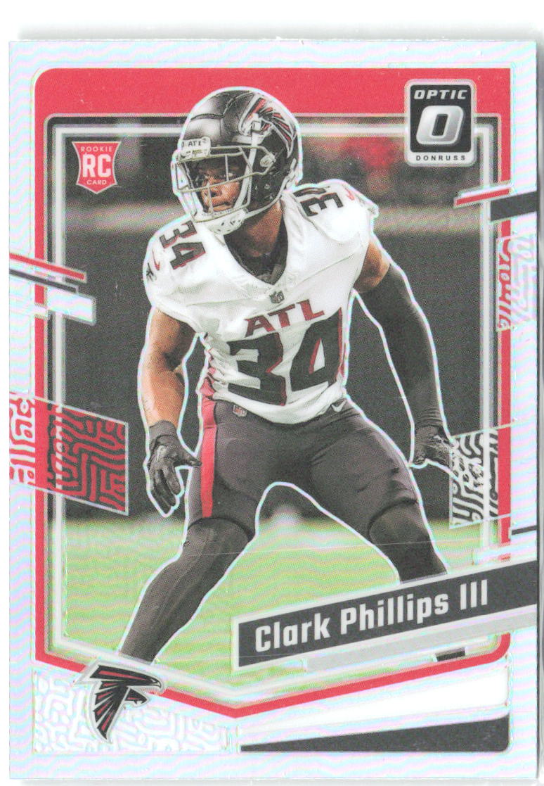 Clark Phillips III Donruss Optic - Holo 8 2023 Atlanta Falcons