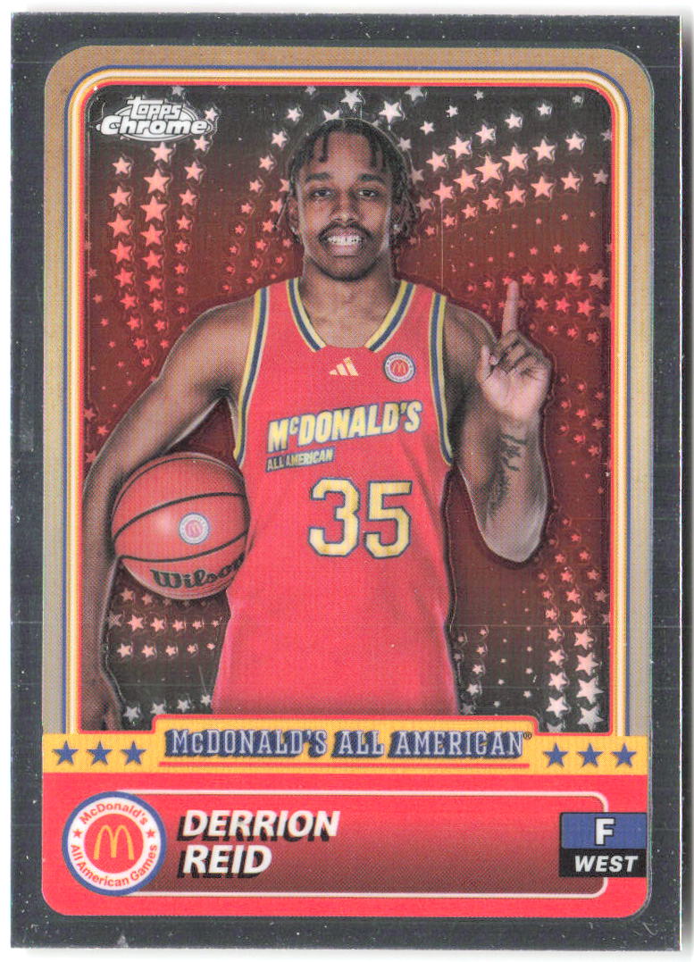 Derrion Reid Topps Chrome McDonald's All-American 91 2024