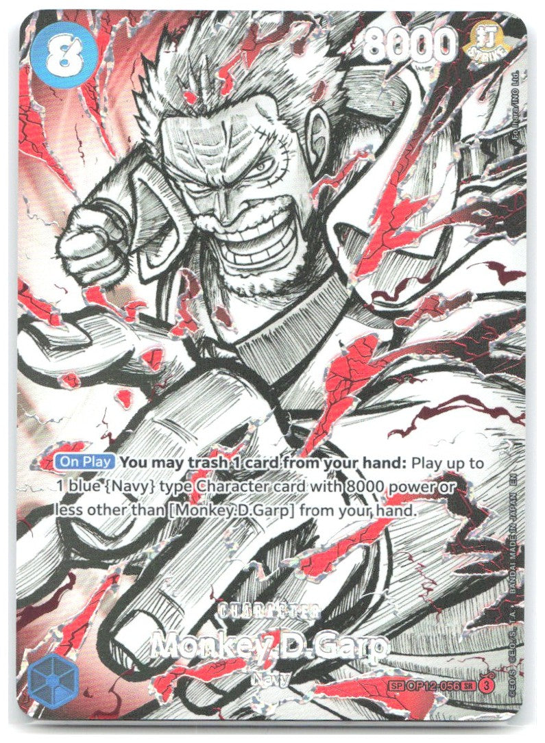 Monkey.D.Garp SP Foil SR The World's Strongest Warriors OP12 056 NM