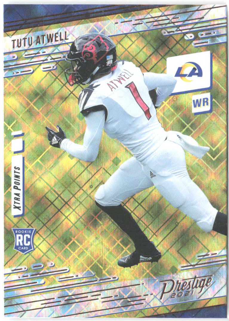 Tutu Atwell Panini Prestige - Xtra Points Diamond 222 2021 Los Angeles Rams