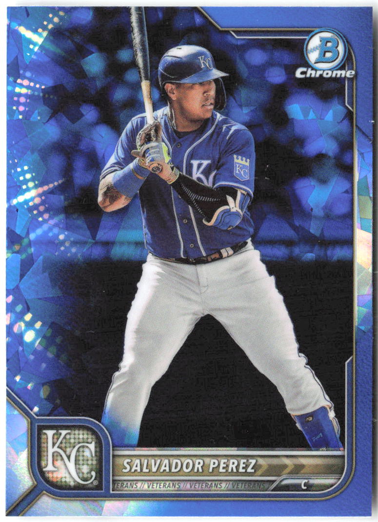 Salvador Perez Bowman Chrome Sapphire Edition 80 2022 Kansas City Royals