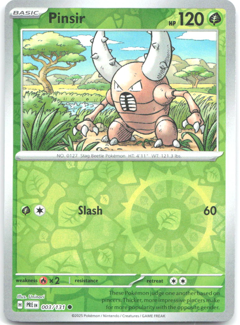 Pinsir Reverse Holo Common SV: Prismatic Evolutions 003/131 NM Uninori