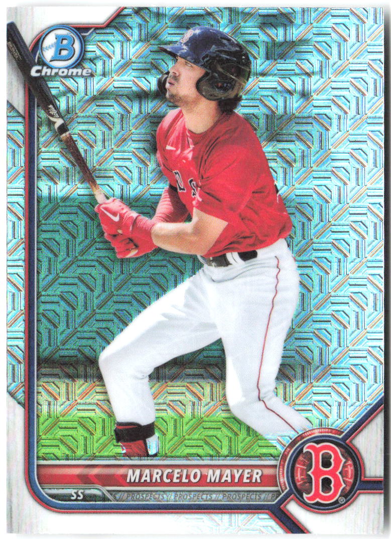 Marcelo Mayer Bowman - Chrome Prospects Mojo Refractors BCP-126 2022 Red Sox
