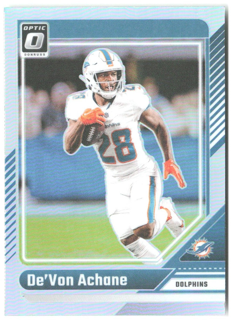 De'Von Achane Donruss Optic - Holo 122 2024 Miami Dolphins