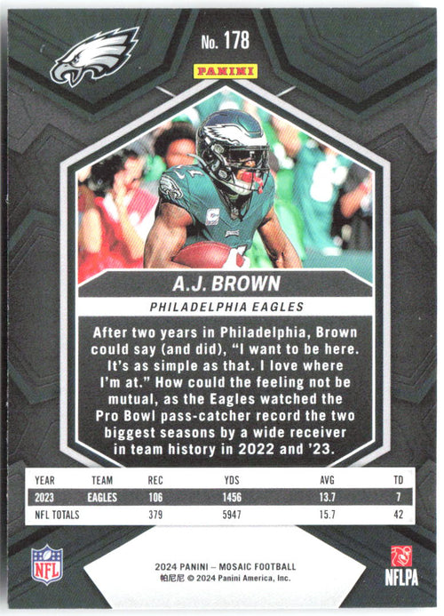 A.J. Brown Panini Mosaic 178 2024 Philadelphia Eagles