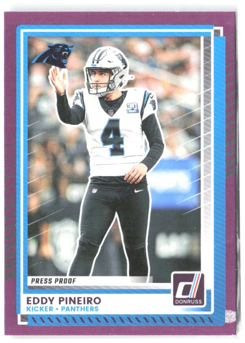 Eddy Pineiro Donruss - Press Proofs Purple 37 2025 Carolina Panthers