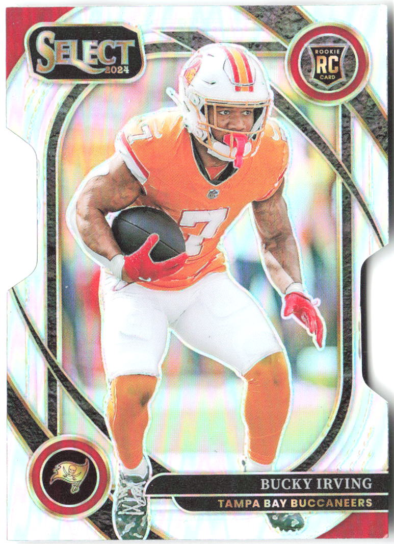 Bucky Irving Panini Select - Silver Prizm Die Cut 239 2024 Tampa Bay Buccaneers
