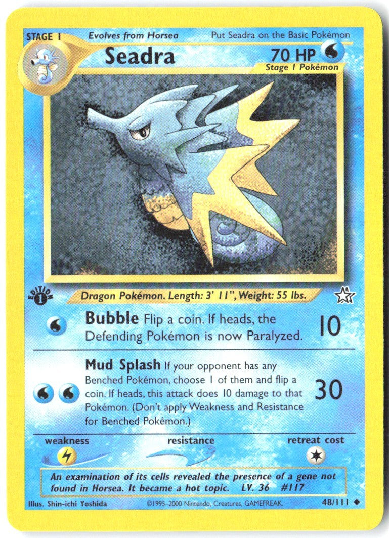 Seadra 1st Edition Uncommon Neo Genesis 048/111 NM Shin ichi Yoshida