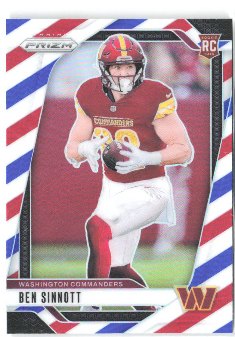 Ben Sinnott Panini Prizm - Red White and Blue 307 2024 Washington Commanders
