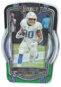 Austin Ekeler Select Black and Green Prizm Die Cut 245 2022 Los Angeles Chargers