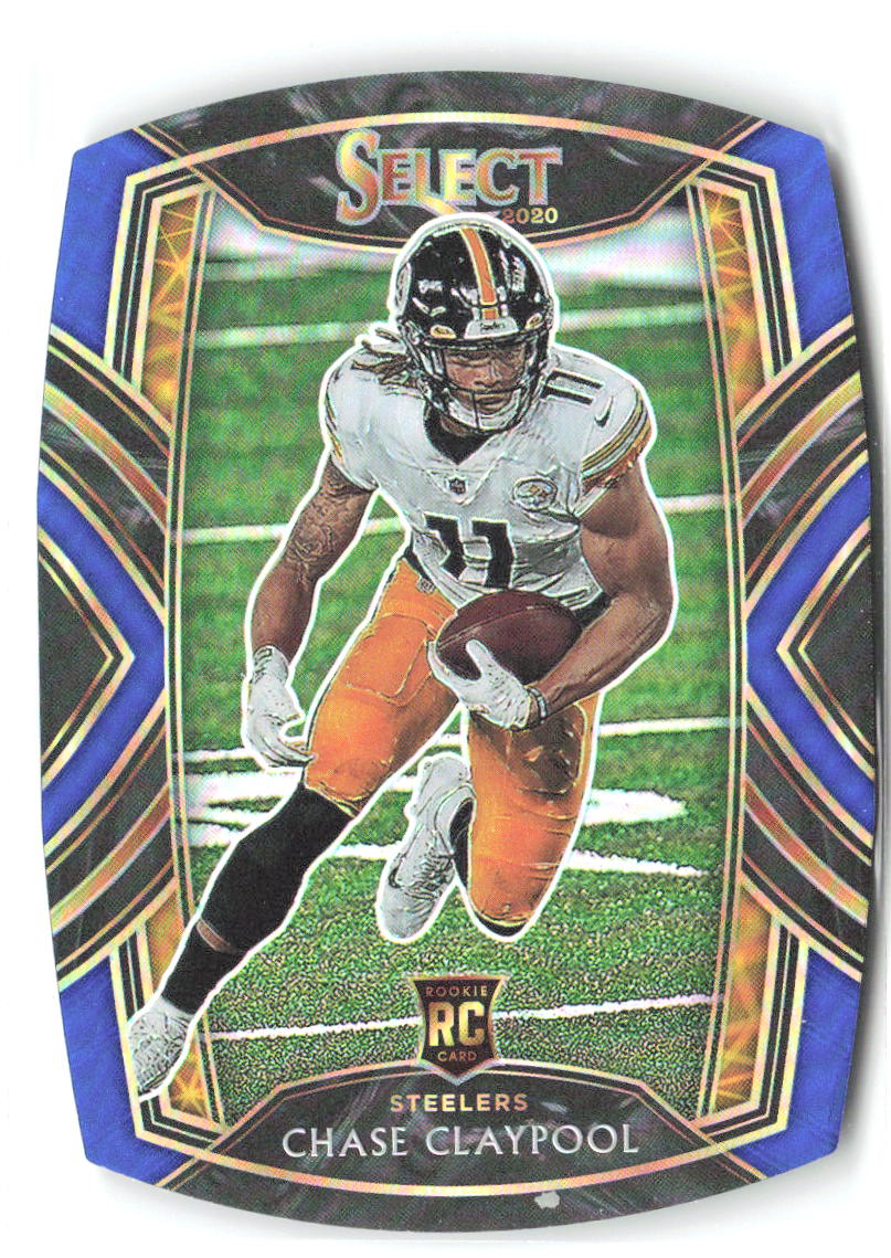 Chase Claypool Panini Select - Blue Prizm Die Cut 270 2020 Pittsburgh Steelers