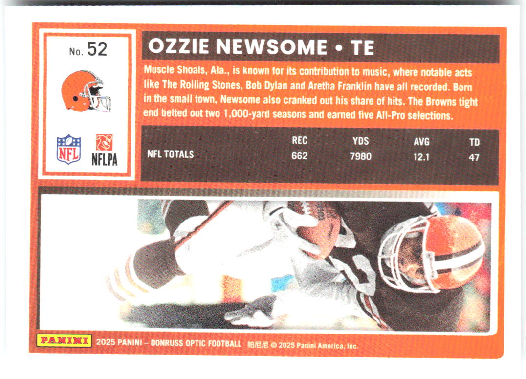 Ozzie Newsome Donruss Optic 52 2025 Cleveland Browns