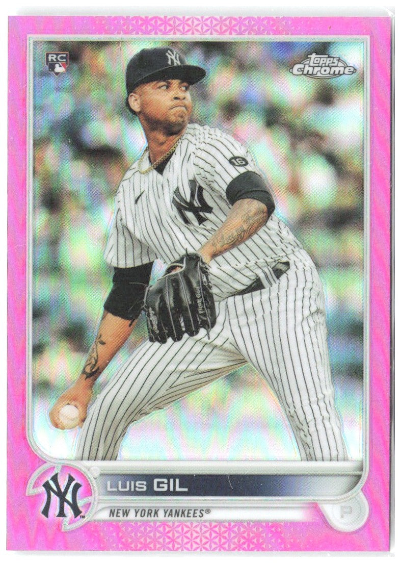 Luis Gil Topps Chrome - Pink Refractor 202 2022 New York Yankees