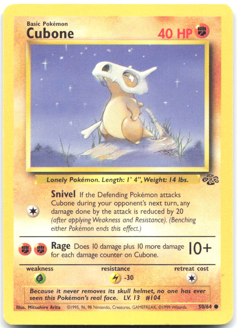 Cubone Unlimited Common Jungle 50/64 LP Mitsuhiro Arita