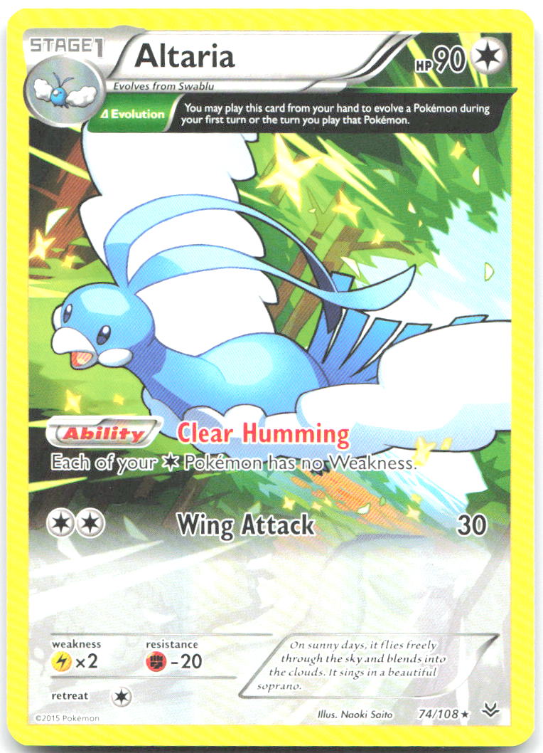 Altaria 74 Delta Rare XY Roaring Skies 74/108 NM Naoki Saito