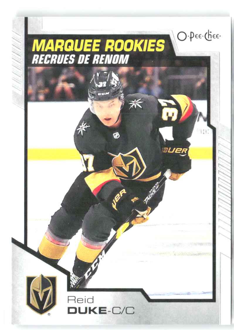 Reid Duke Upper Deck O-Pee-Chee Update 621 2020-21 Vegas Golden Knights RC