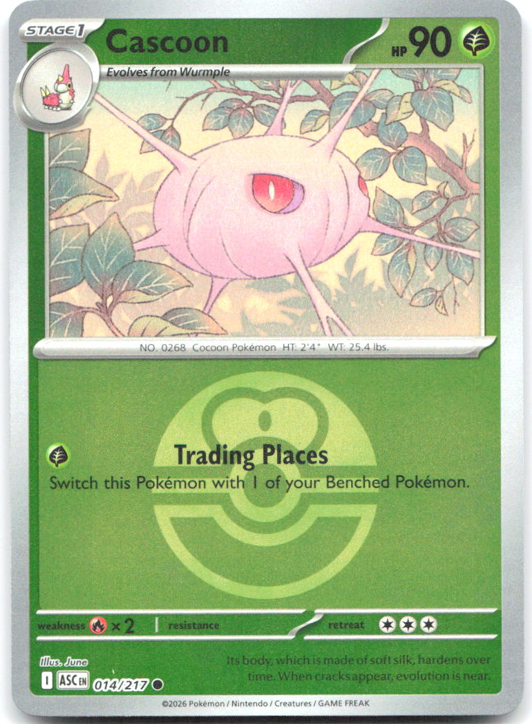 Cascoon Love Ball Reverse Holo Common ME Ascended Heroes 014/217 NM June