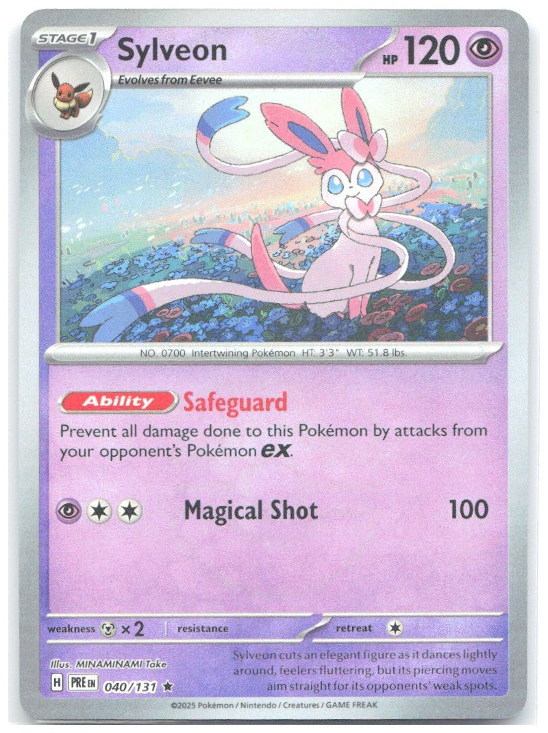 Sylveon Master Ball Pattern Holo Rare SV Prismatic Evolutions 040/131 NM