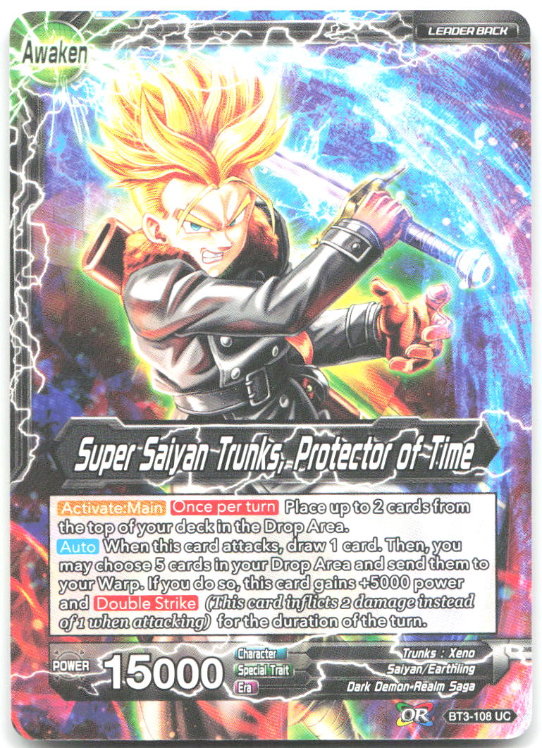 Trunks // Super Saiyan Trunks Protector of Time Uncommon Cross Worlds BT3 108 NM