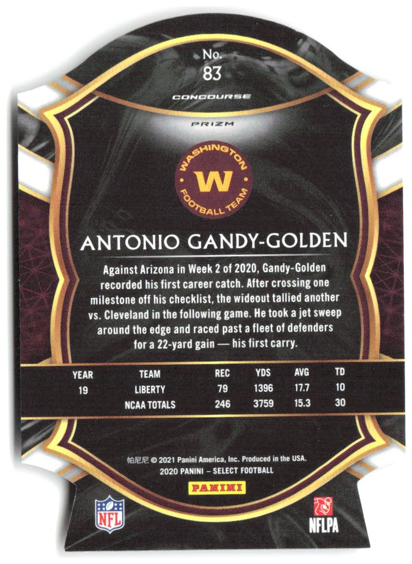 Antonio Gandy-Golden Select - Red Prizm Die Cut 83 2020 Washington Football Team