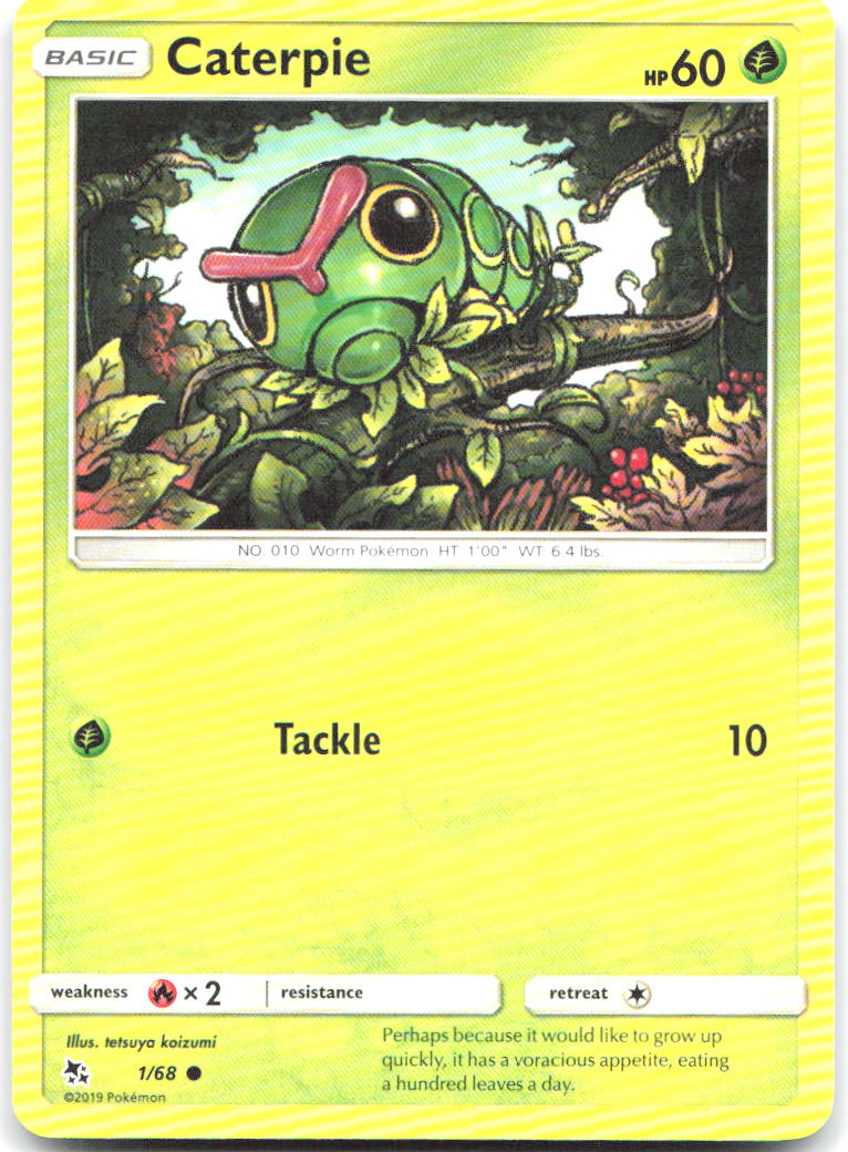 Caterpie Common Hidden Fates 1/68 NM tetsuya koizumi